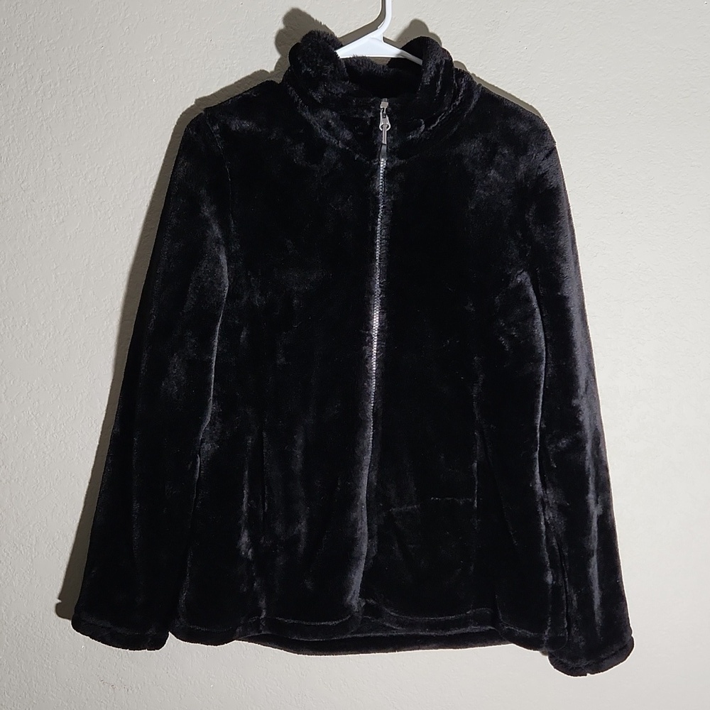 32 Degree Heat Jacket faux Fur black size M Sweater Jacket Full Zip
